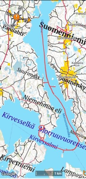 Reitti 6: Kauriansalmi – Morruuvuori – Peuranhiekka | Suomenniemi